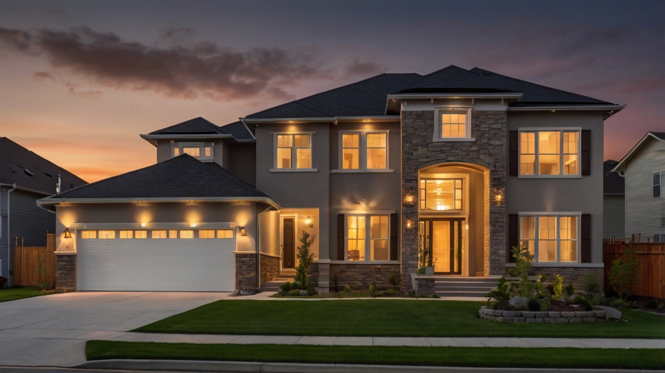 Leonardo_Kino_XL_A_modern_twostory_suburban_home_with_warm_whi_0